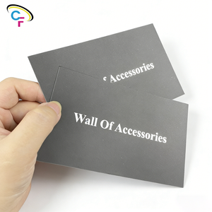 Cartes de remerciement haut de gamme personnalisées avec estampage à chaud noir et argent, pour promotion de marque et réseaux sociaux - Product Image 1