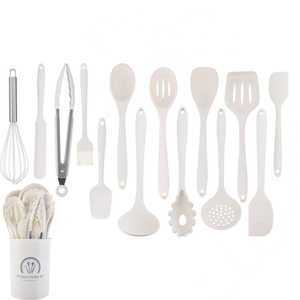 Juego de herramientas de cocina de silicona de 14 piezas con soporte para cocinar - Product Image 1