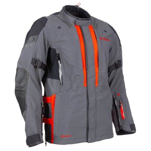Veste de moto pour homme Klim Latitude, manches longues, gris et rouge, blocs de couleur, respirante, toutes saisons, équipement pour adultes - Product Image 3