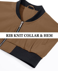 Chaqueta Bomber Ligera de Invierno para Hombre, Estilo Urbano, Casual, con Cierre, Cortavientos, para Primavera y Otoño, con Bolsillos, para Golf - Product Image 2