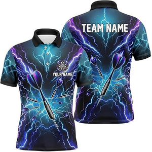 เสื้อดาร์ทสั่งทำขายส่ง ผ้าโพลีเอสเตอร์ แห้งเร็ว ระบายอากาศได้ดี พิมพ์ลายแบบซับลิเมชั่น สำหรับเสื้อทีมสโมสร - Product Image 1