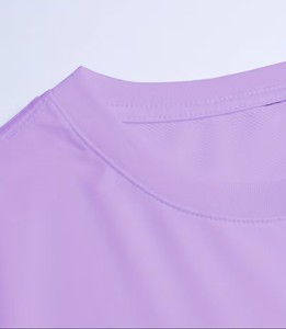 Men's Purple Short Sleeve O-Neck T-Shirt Regular Fit Casual Knitted Solid Color Blank Design - Product Image 3