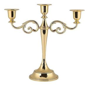 Candelabro de Lujo Clásico Dorado para Velas Cónicas, Centro de Mesa para Comedor, Ecológico y Duradero - Product Image 5