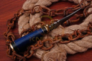 Couteau à dépecer artisanal DIY OEM en acier Damas à lame droite de 6 pouces, manche en bois, lame fixe personnalisée pour la chasse, le camping et le travail du cuir - Product Image 3