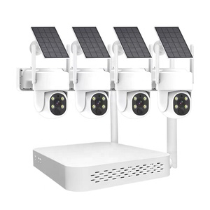Bên ngoài trong nhà hệ thống mạng CCTV không dây Wifi 360 độ HD NVR Kit Bộ năng lượng mặt trời bảng điều khiển hệ thống an ninh - Product Image 1