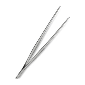 10-Inch Food Tweezers Stainless Steel Cooking Tweezers Long Tweezer <b>Tongs</b> Kitchen Tweezers for Cooking <b>Serving</b> Food Plating - Product Image 1