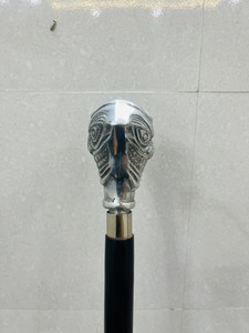 Bastón de Pared Multifuncional con Cabeza de Níquel, Mango de Madera de Palisandro y Latón Pulido, Estilo Vintage para el Hogar, Regalo para San Valentín o Navidad - Product Image 2
