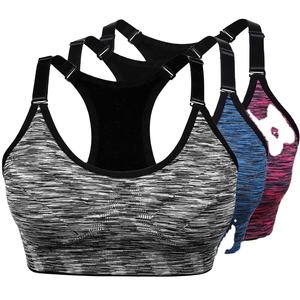 Ropa interior deportiva para mujer, Top acolchado sin aros, ajustable, a prueba de vibración, Push up, sin costuras, de secado rápido - Product Image 1