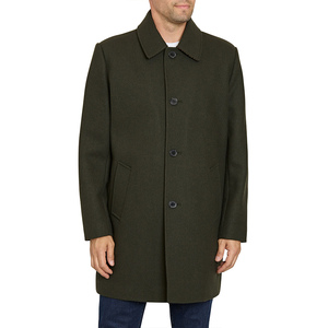 Manteau long pour homme de haute qualité, 100% coton, col en V, trench-coat décontracté, streetwear, vêtement d'extérieur, manteau d'hiver chaud, doublure en laine - Product Image 1