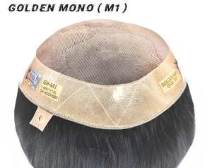 Prothèse capillaire pour homme Golden Hair International, cheveux indiens Remy, base mono, texture droite, densité 100%, qualité supérieure - Product Image 6
