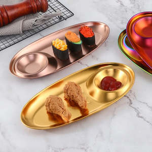 Plato de Servir de Metal de Forma Irregular Moderna, Diseño Sólido Pulido, Apto para Lavavajillas, para Aperitivos y Bocadillos en Fiestas - Product Image 3