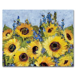 Tabla de Cortar Rectangular con Diseño Floral de Girasol, Antideslizante, de una Sola Pieza - Product Image 3