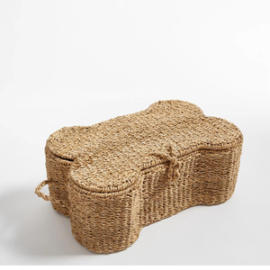 Cesta de Almacenamiento de Heno de Algas Tejida a Mano con Tapa, Ecológica, Organizador de Juguetes para Mascotas, Estilo Costero, Venta al por Mayor, Hecho a Mano en Vietnam - Product Image 3