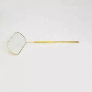 Gold Plated Diamond Eyelash <b>Mirror</b> Stainless Steel Non-slip Handle Eyelash Extension Tools Equipment For Beauty Salon - Product Image 5