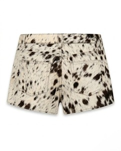 <b>Women</b> Cowhide <b>Leather</b> <b>Shorts</b> Genuine Cowhide High Waist Chic Fashion Streetwear Casual Designer <b>Shorts</b> Custom OEM Factory - Product Image 2
