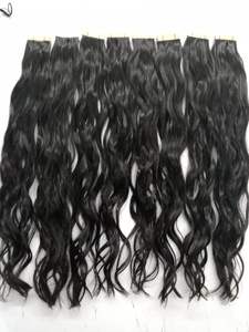 Meilleur ruban droit crépus du vendeur Ins extensions de cheveux indiens ruban vierge Yaki naturel brut sans enchevêtrement lâche vague profonde Express - Product Image 2