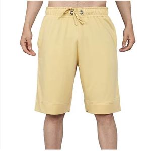 Men's Solid Color Knitted Short Sleeve <b>T</b>-<b>Shirt</b> and Shorts Set Yellow Casual Summer Wear - Product Image 6