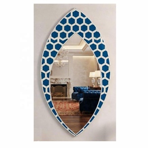 Marco de Espejo Floral con Incrustaciones de Hueso Hecho a Mano, Espejo de Lujo con Patrón Floral para Montar en la Pared, para Sala de Estar, Dormitorio, Entrada - Product Image 6