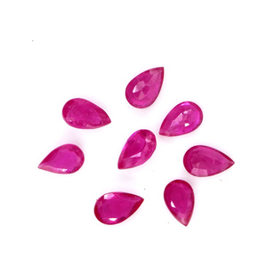 Rubis naturels de Bangkok, formes poire calibrées 3x5mm, pierres précieuses de rubis naturelles facettées en vrac pour la fabrication de bijoux, prêtes à l'emploi - Product Image 3