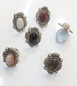 Bijoux de mode anneaux en laiton perlés taille réglable GC-RG-258 pour filles saint valentin cadeaux exportation inde dans le monde entier - Product Image 1