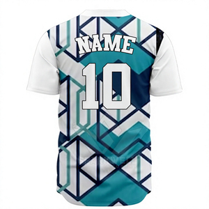 Camiseta de Fútbol de Invierno con Estampado Geométrico 3D Personalizado, Nombre en la Espalda, Sublimada, Unisex, para Adultos, Manga Corta, Poliéster que Absorbe la Humedad - Product Image 3