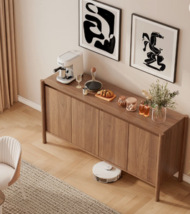 Meubles de bar modernes en bois / Armoire de cuisine en bois de manguier / Ensemble complet de meubles de bar îlot de luxe au design actuel pour appartement et hôtel - Product Image 5