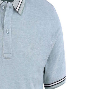 Service OEM, maillot d'entraînement personnalisé, style tendance, 100% coton, respirant, manches courtes, polos à col haut pour hommes - Product Image 5