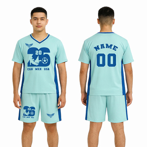 ชุดฟุตบอลผู้ชายแบบกำหนดเอง ปี 2026 ชุดยูนิฟอร์มฟุตบอล ระบายอากาศได้ดี ชุดกีฬาสำหรับทีม ชุดฝึกซ้อม OEM ยุโรป สหรัฐอเมริกา - Product Image 1