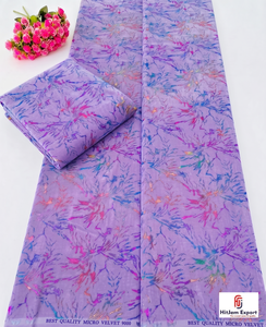 Tissu en velours imprimé multicolore de luxe, fabricant sur mesure, tissu léger pour rideaux, tapisserie, robes, sacs - Product Image 3