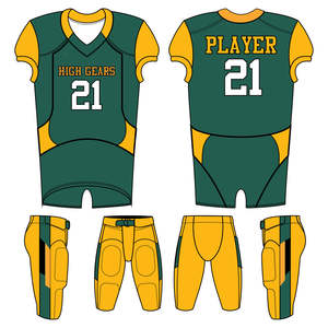 Uniformes de football américain respirants à manches courtes sur mesure, maillots et pantalons de haute qualité, fabricant OEM/ODM et fournisseur en gros - Product Image 4