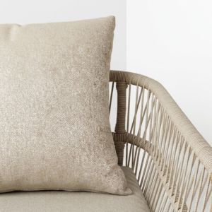 Scandinavian Outdoor Rattan Armchair One Seat <b>Garden</b> <b>Sofa</b> With <b>Cushion</b> UV Resistant PE Rattan Durable Wooden Frame - Product Image 5
