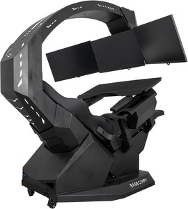 Poste de travail informatique T2 Throne pour 3 moniteurs, chaise zéro gravité, extensible pour 5 moniteurs, prend en charge l'écran ultra-large - Product Image 3