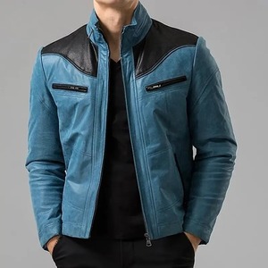Men's Best Quality <b>Leather</b> Stand Collar Zipper <b>Jacket</b> All Colors Sizes Breathable and Anti-Bacterial <b>Winter</b> <b>jacket</b> for men - Product Image 5