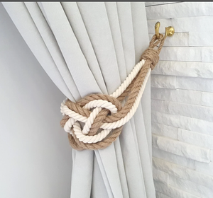 Sujetadores de Cortinas Decorativos de Yute – Hechos a Mano con Fibra Natural para Decoración Interior Moderna y Rústica - Product Image 1