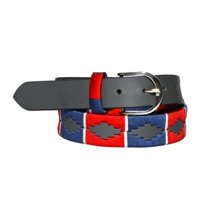 Cinturón de Cuero Estilo Ecuestre Clásico con Diseño de Costuras Multicolores Hechas a Mano, Cinturón de Hombre de Diseñador Famoso en Cuero Genuino - Product Image 1