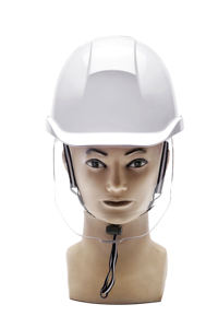 Casco DE SEGURIDAD DE Corea con protección facial y correa de barbilla arnés de 4 puntos casco de ABS - Product Image 3