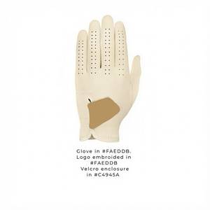 Gants de golf en cuir Cabretta beige, respirants, avec poignées ergonomiques, fermeture auto-agrippante, couleur personnalisable, main droite, unisexe, sports de plein air - Product Image 1