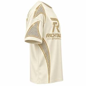 T-shirt oversize pour homme à manches courtes, imprimé pailleté, motif lettres en strass, style streetwear, col rond, tricoté, 100 % jersey - Product Image 3