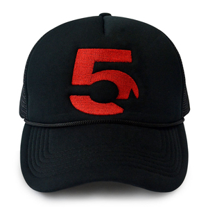 Wholesale Custom Ripped Trucker Cap 5 Panel Mesh Snapback <b>Hat</b> Structured Mid Profile Curved Brim Adjustable Spring/<b>Summer</b> - Product Image 5