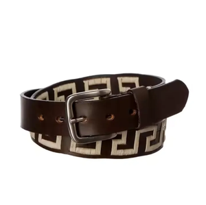 Custom <b>Men</b> Women Breathable Stretch Braided Golf <b>Belt</b> Leather End Decor Matte Silver Pin <b>Buckle</b> 112cm No - Product Image 2