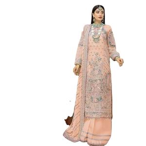 Colección de trajes paquistaníes semicosidos Fancy Embroidery Work - Product Image 1