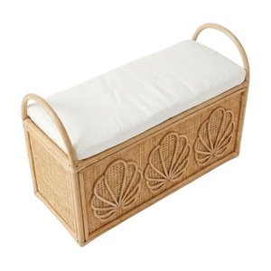 Banco Tejido Festoneado Directo de Fábrica, Muebles para Niños Pequeños, Caja de Juguetes de Ratán para Cuarto de Bebé con Cojín, Precio Económico, Gran Venta - Product Image 2