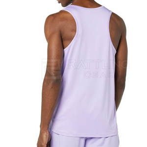 Débardeur d'entraînement léger et confortable pour hommes, design décontracté à séchage rapide avec tissage tricoté respirant pour adultes - Product Image 4