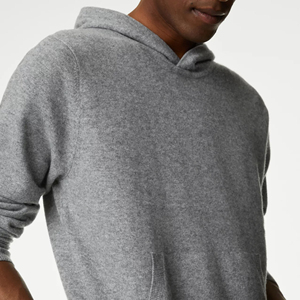 Custom Men's <b>Grey</b> 100% Cotton Fleece Regular Hooded <b>Sweatshirt</b> Screen Printed Gym Casual Embroidered Design Winter Thermal Solid - Product Image 4