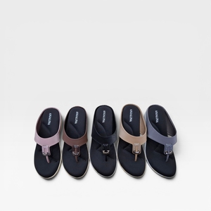 Women Fashion Stylish Comfortable Wedge Heel <b>Slippers</b> Flip Flop Buckle Strap Soft Cushion Anti Slip Lightweight Daily Wear - Product Image 4