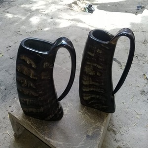 Auténtica Taza de Corno Vikingo Medieval Tallada a Mano, Ecológica, para Cerveza y Cerveza Artesanal, Segura para Alimentos, Corno Natural - Product Image 5