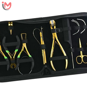 Wholesale Best Quality Half Gold Hair Extension <b>Pliers</b> <b>Set</b> Hot Selling Hair Extension Tool OEM Services - Product Image 3