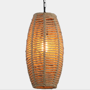 Etihad Metal New Design Handmade Natural Paper <b>Rope</b> Easy Fit Ceiling <b>Light</b> Shade and Bulb - Product Image 5
