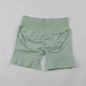 Shorts de yoga taille haute pour femme, respirants, séchage rapide, tenue de sport, design rehausseur de fessiers, en coton et élasthanne, coupe ajustée pour le fitness - Product Image 3
