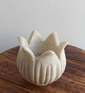 Creations <b>Marble</b> Tea Light Holder Elegant White Floral Candle Holder for Home Decor Gifting - Product Image 4